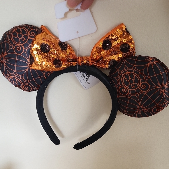 Halloween Spider Web Mouse Ears Headband - Picture 1 of 1